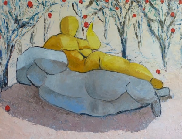 The lovers in a fruit garden by Ta Thimkaeo