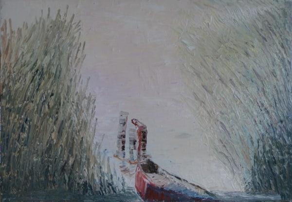 Red Fishing Boat by Ta Thimkaeo