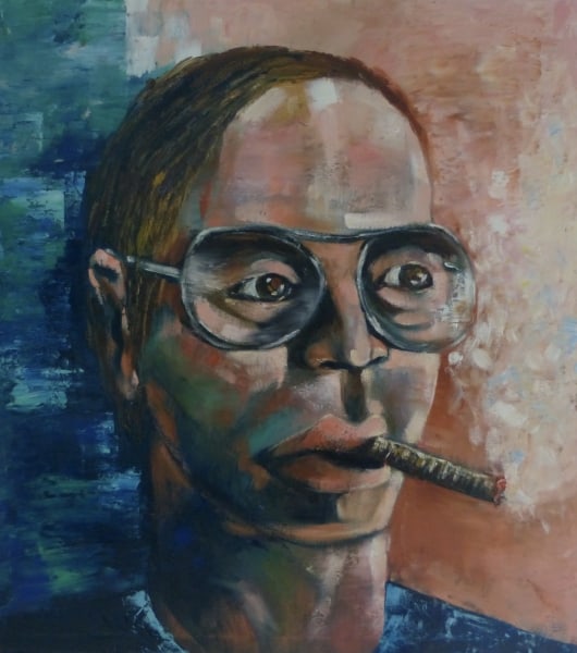 Man Smoking a Cigar by Ta Thimkaeo
