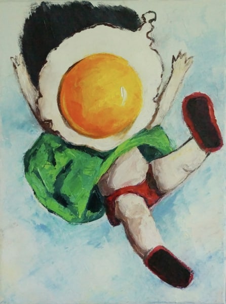 Egg girl jumping by Ta Thimkaeo