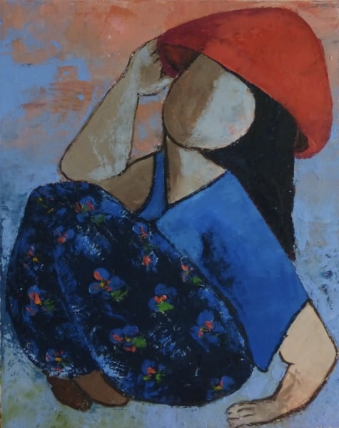 Girl in red hat by Ta Thimkaeo