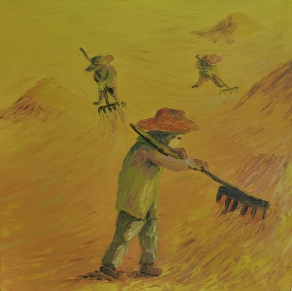 Drying the rice by Ta Thimkaeo