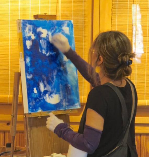 Painting Demo 2016, Veronique Wantz Gallery by Silvana LaCreta Ravena
