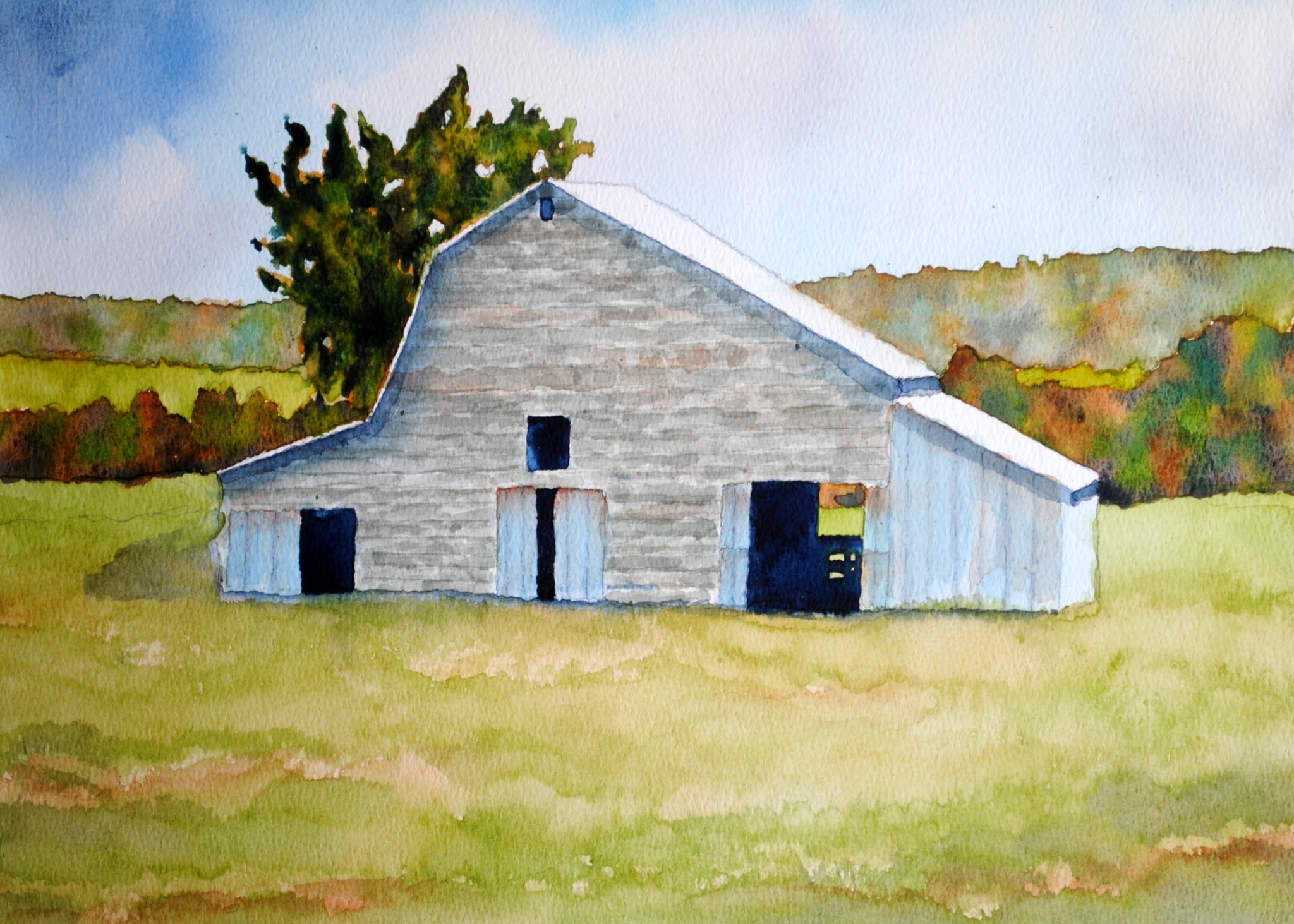 barn with tin 2 by sherman barnes