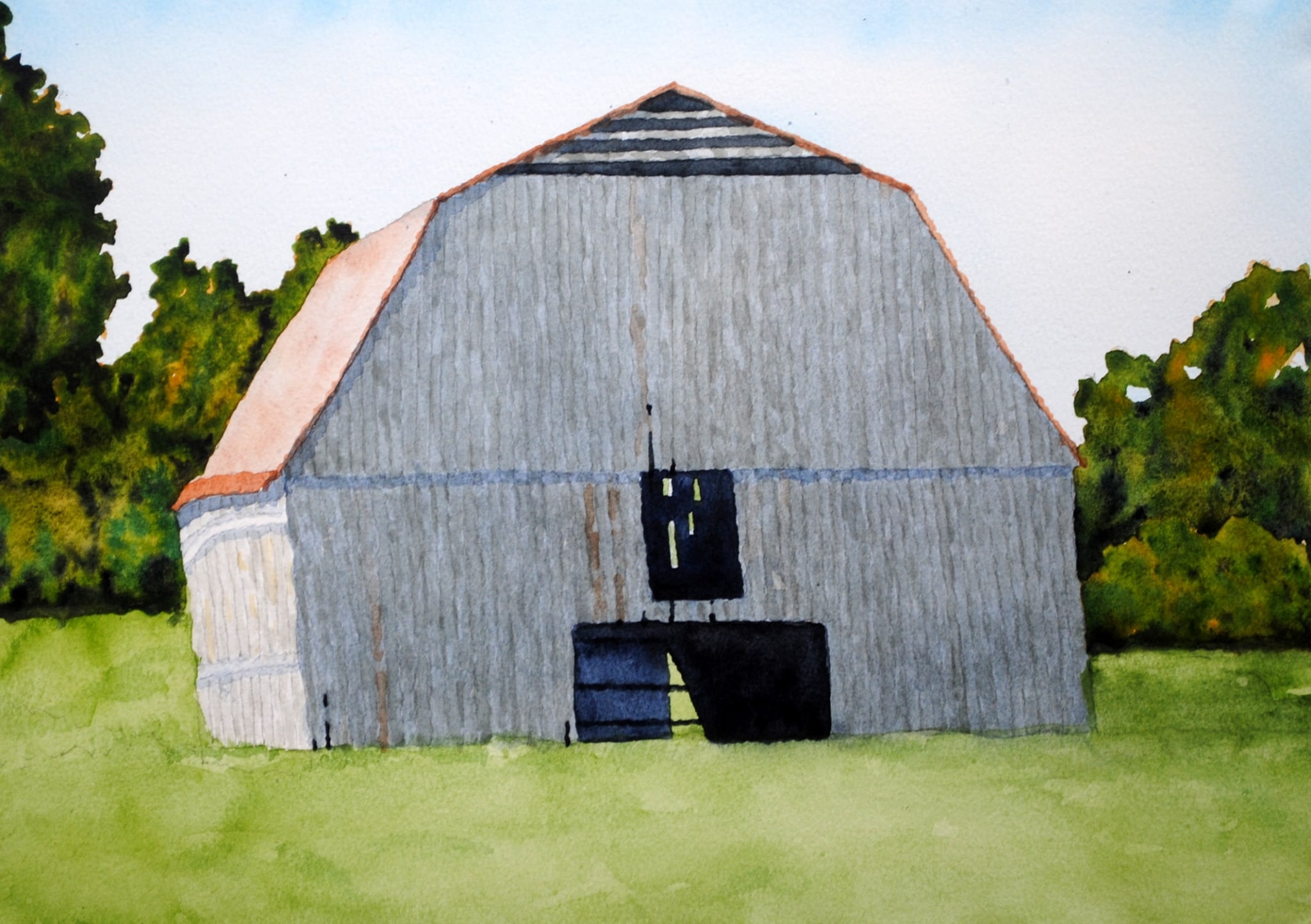leaning barn 2 by sherman barnes