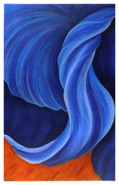Blue Curl by Marcia J Popp