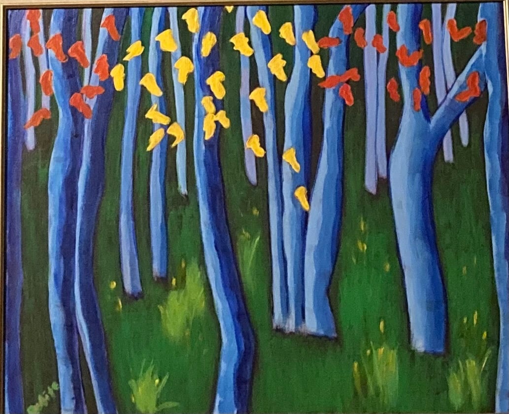 Blue Trees by Rudite Jaunarajs