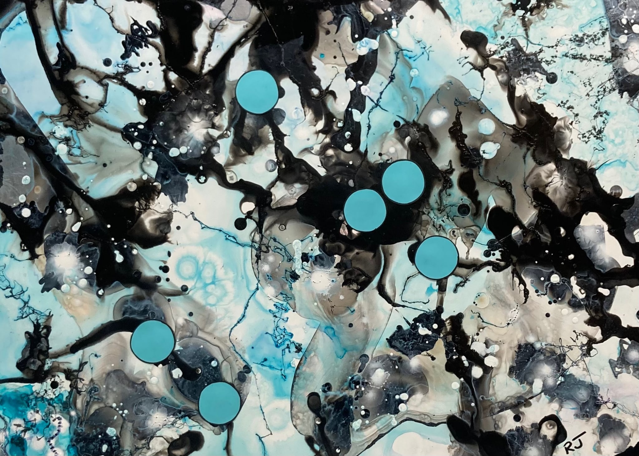 Black Meets White Meets Teal by Rudite Jaunarajs