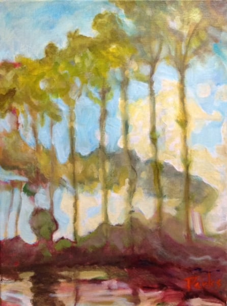 Riff On Monet's Poplars by Jim Parks