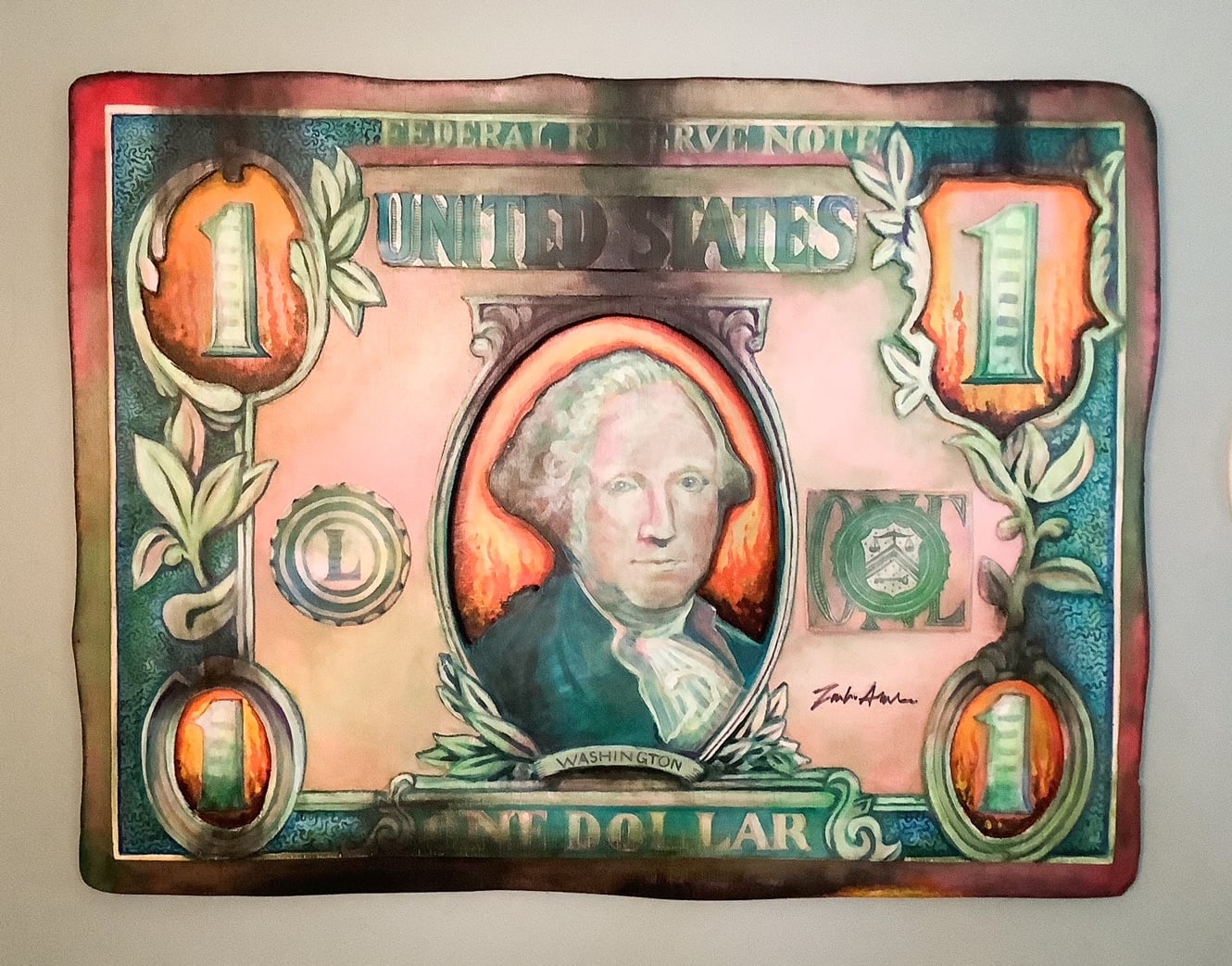 Dollar In Flames by Jim Parks