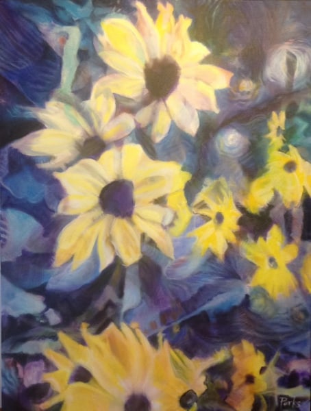 Susans In Late Fall by Jim Parks