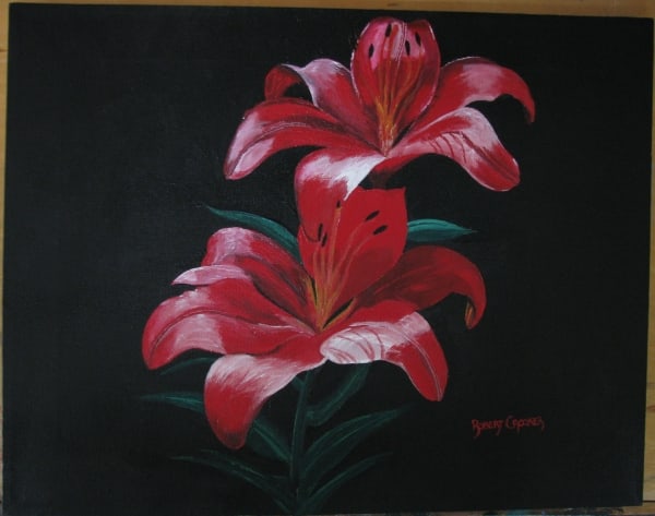 Red Lillies by ROBERT CROOKER ART