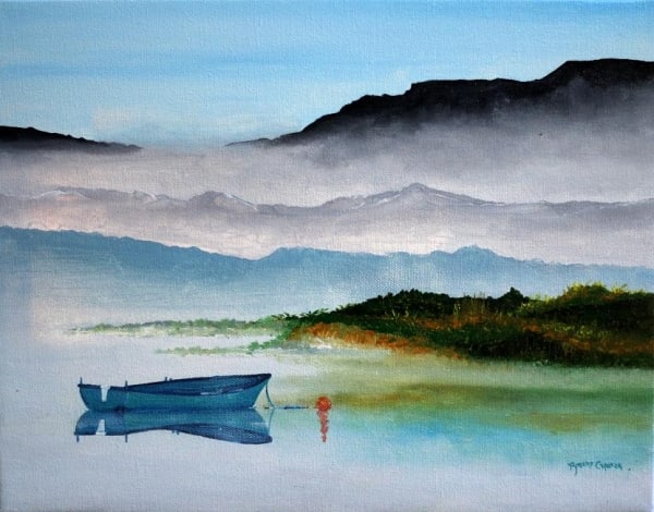 A Lonely Blue Boat by ROBERT CROOKER ART