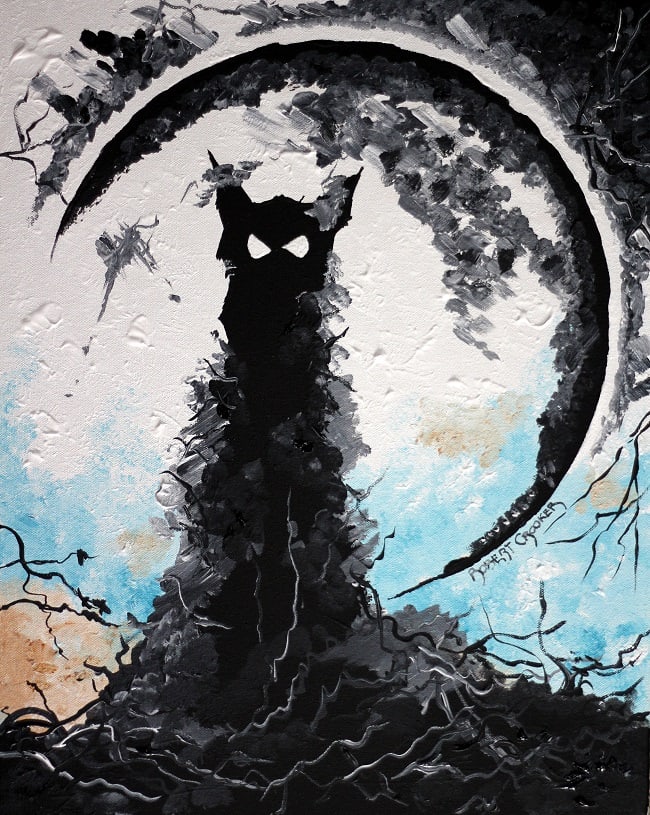 Lunar Cat by ROBERT CROOKER ART