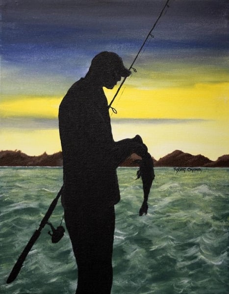 Catch at Sunset by ROBERT CROOKER ART