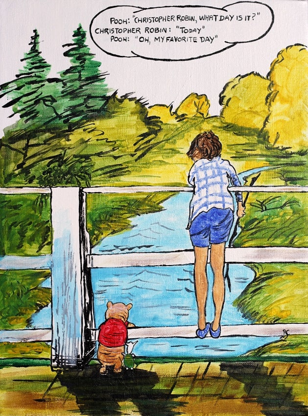Pooh Sticks by ROBERT CROOKER ART