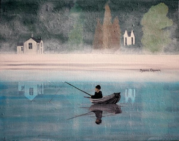 Fishing Alone by ROBERT CROOKER ART
