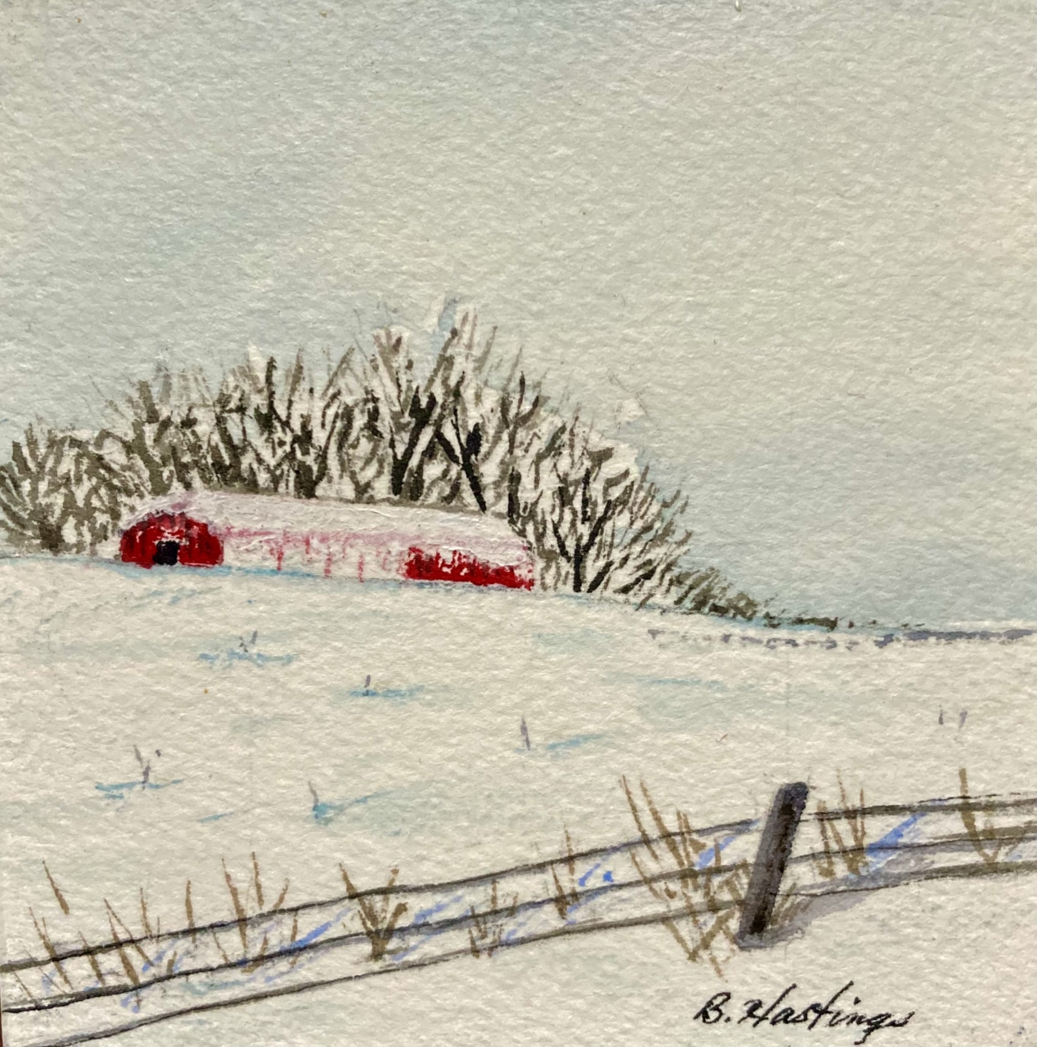 Barn On the Hill by Bonnie Hastings