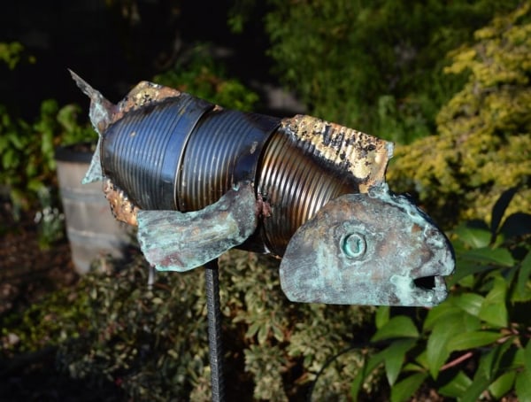 Fish with Green Patina by Natalie Brown