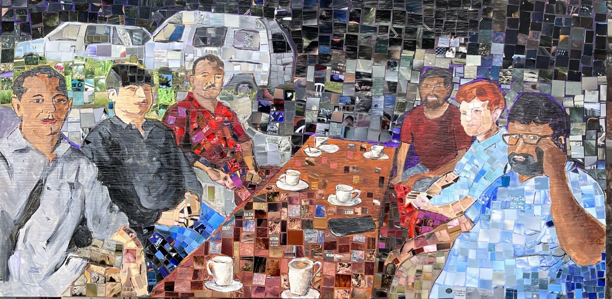 Having coffee in the parking lot...or manager's meeting by Anna Jewel Gove