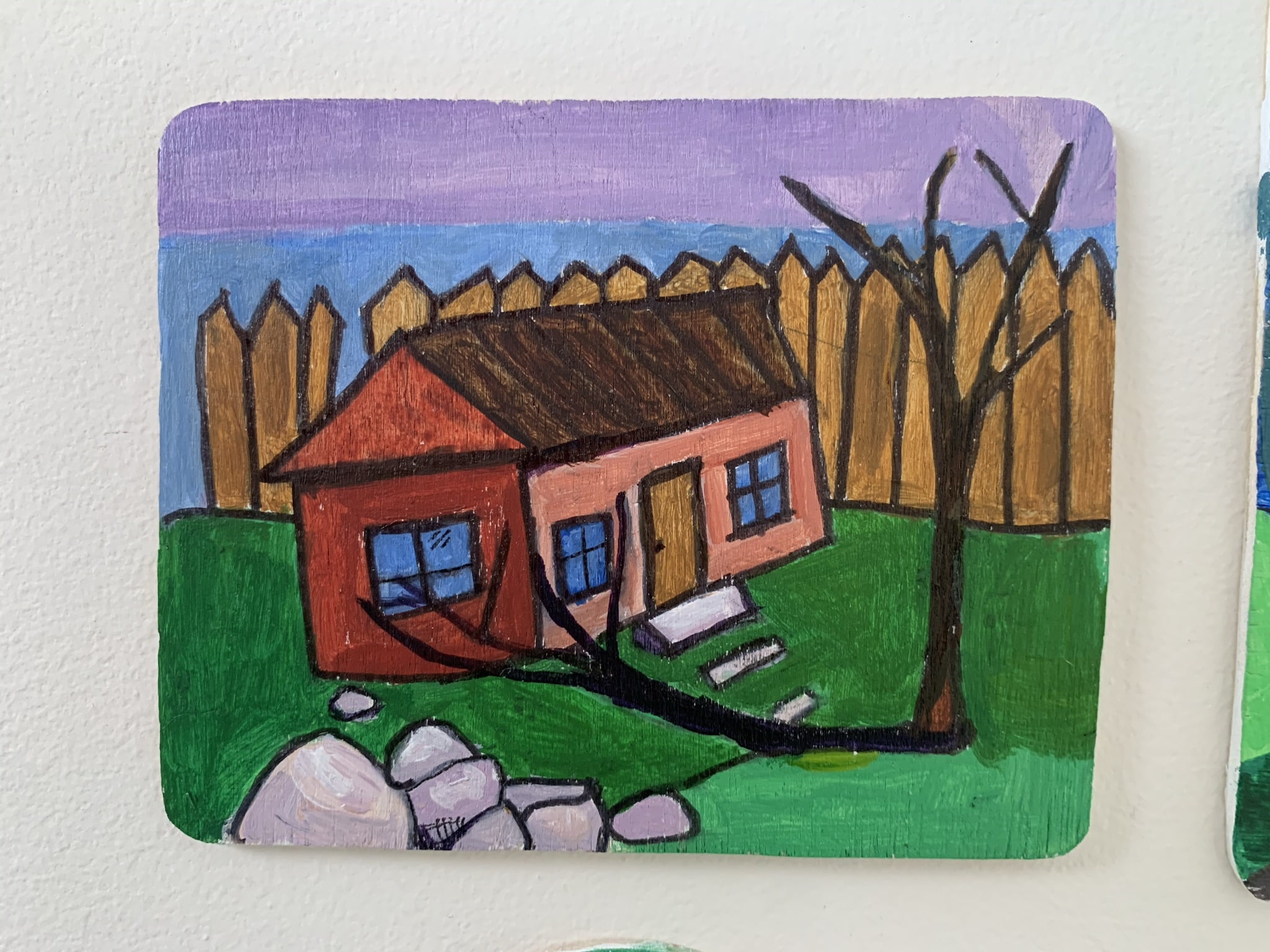 A Pleasant Home in the Winter by Anna Jewel Gove