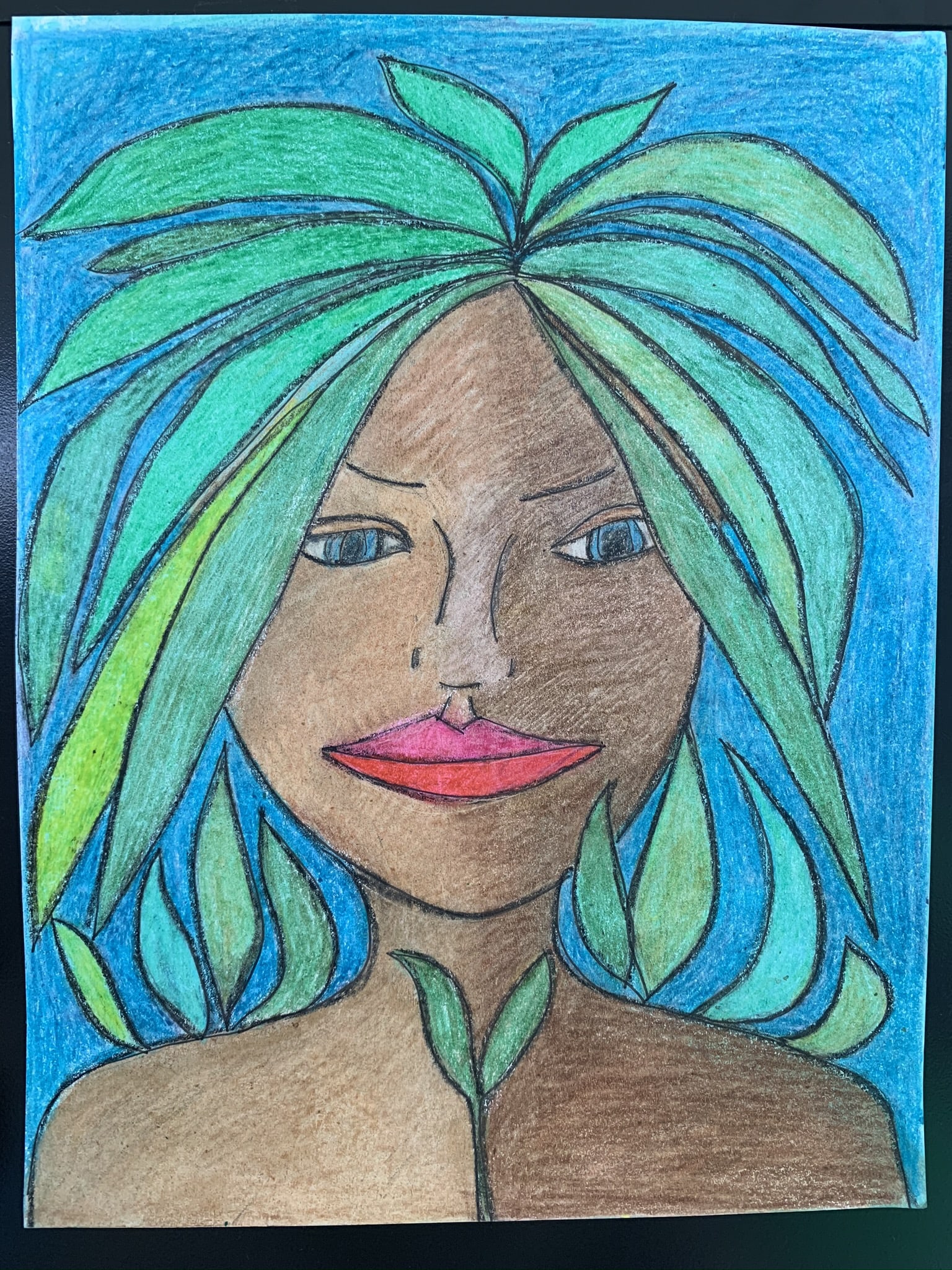 Leaves are my hair style by Anna Jewel Gove