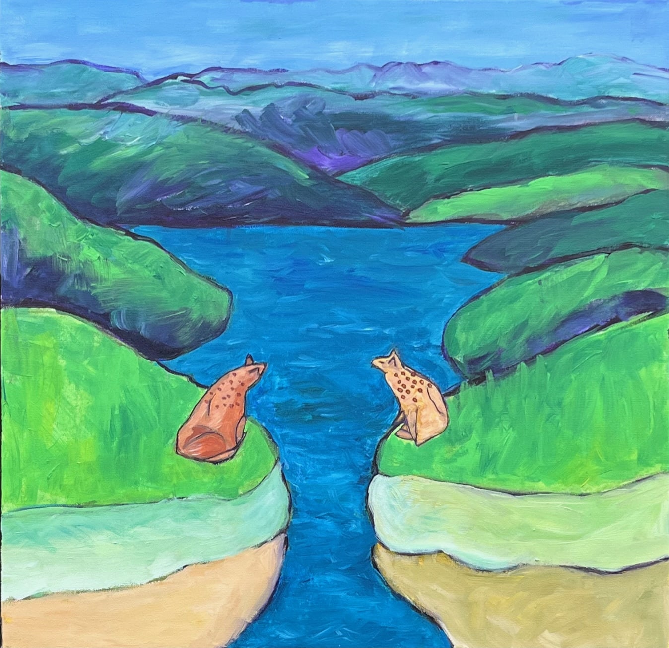 Divided by the river of time by Anna Jewel Gove