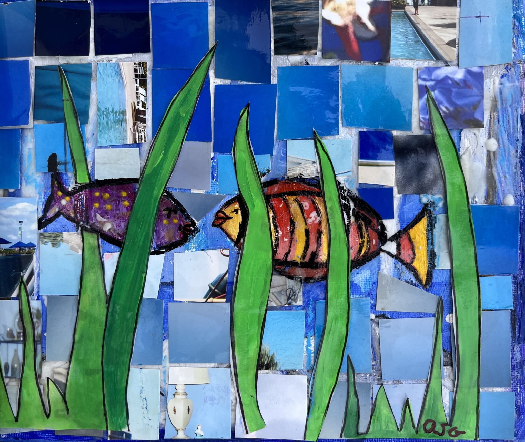 Two more fish meeting by Anna Jewel Gove