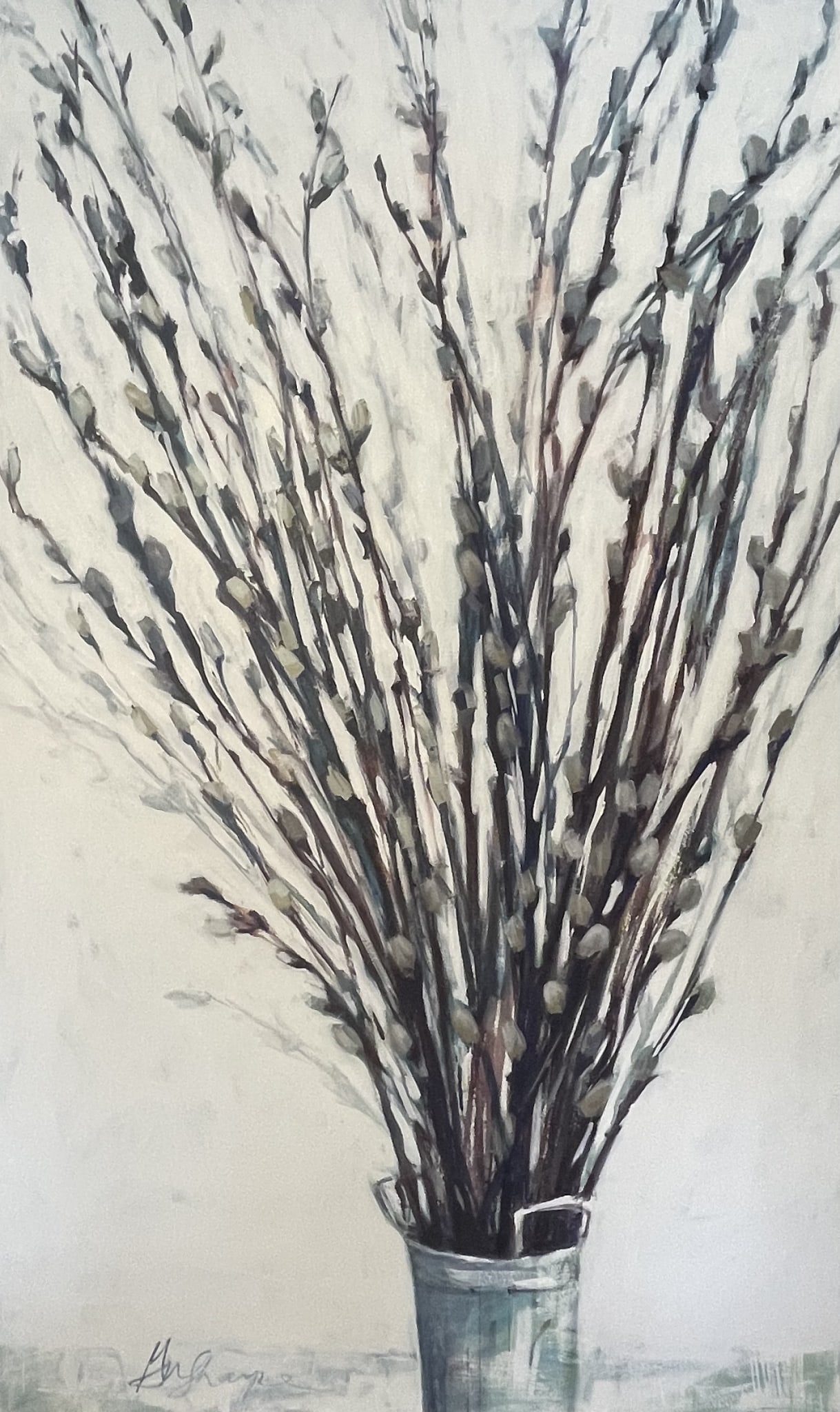 Pussy Willows on My Table by Grace W Sharpe