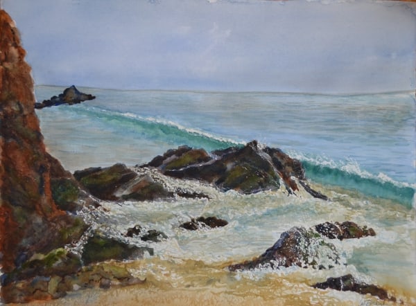 Waves at Point Dume, Malibu by Lin Beribak
