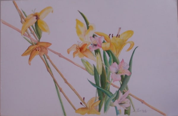 Oriental Lilies by Lin Beribak