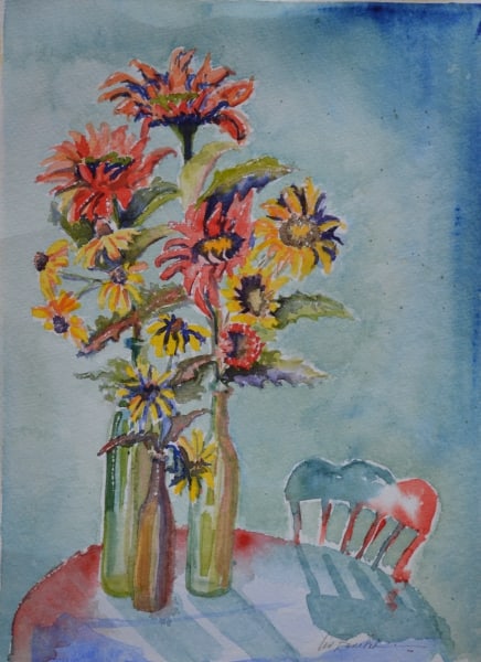 Sunned Flowers (study) by Lin Beribak