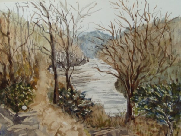 Big South Fork (plein air) by Lin Beribak