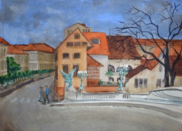 Dragon Bridge, Ljubljana by Lin Beribak