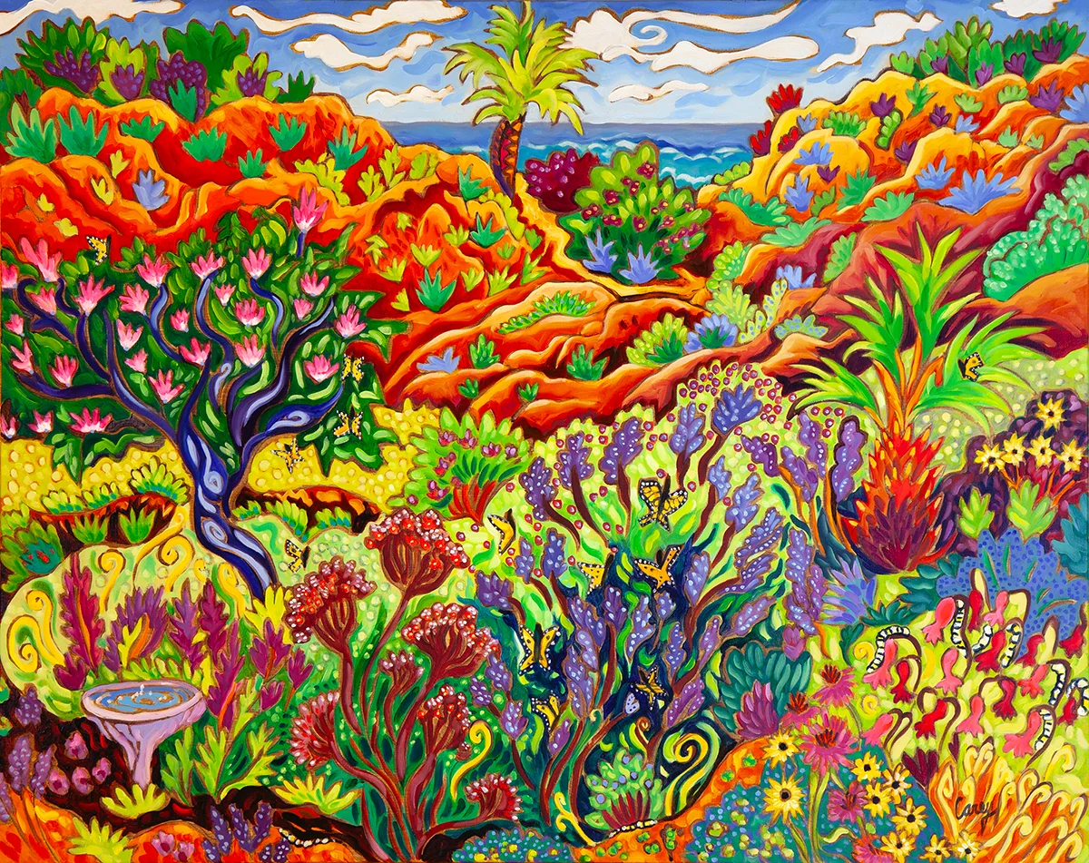 Butterfly Garden Ocean Hills by Cathy Carey