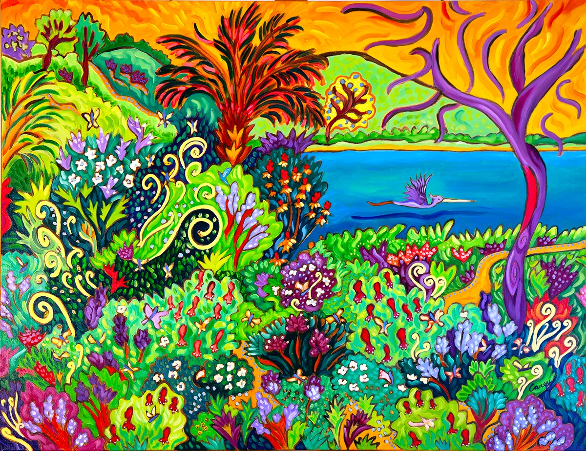 Golden Light Lagoon by Cathy Carey