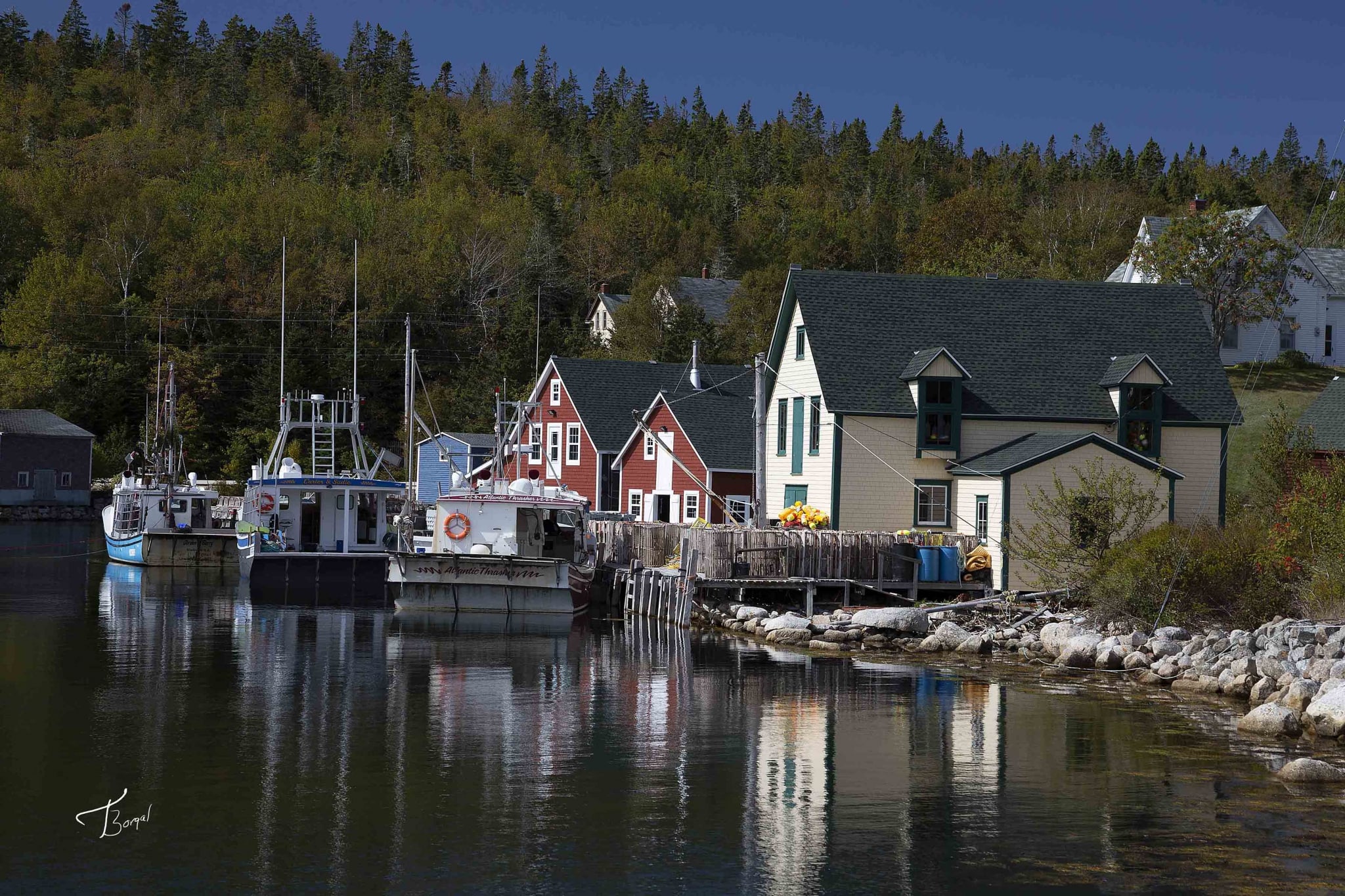 Fishing Village Reflections by Tom Borgal Photography