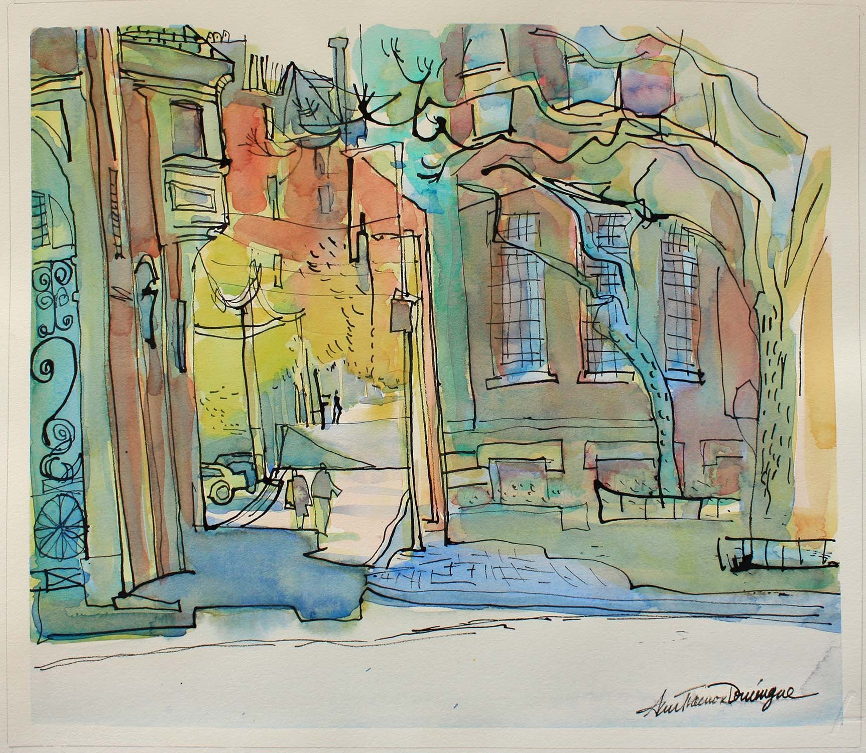 Boston Late Day plein air by Ann Trainor Domingue