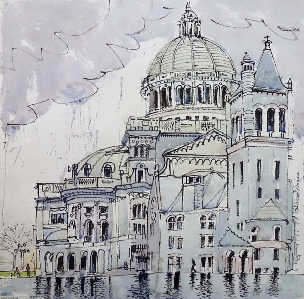 Raindrops Reflections, Christian Science Center, Boston