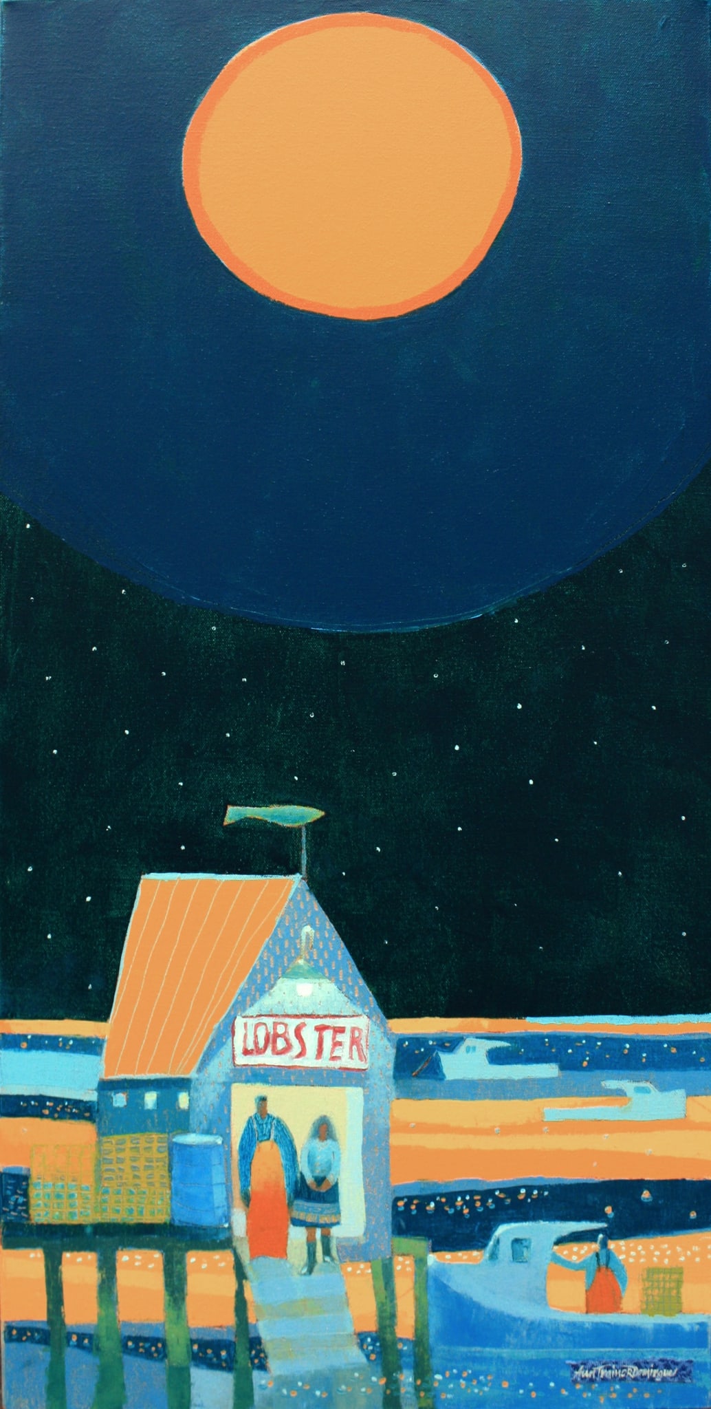 Fish Moon Reflections 3 by Ann Trainor Domingue