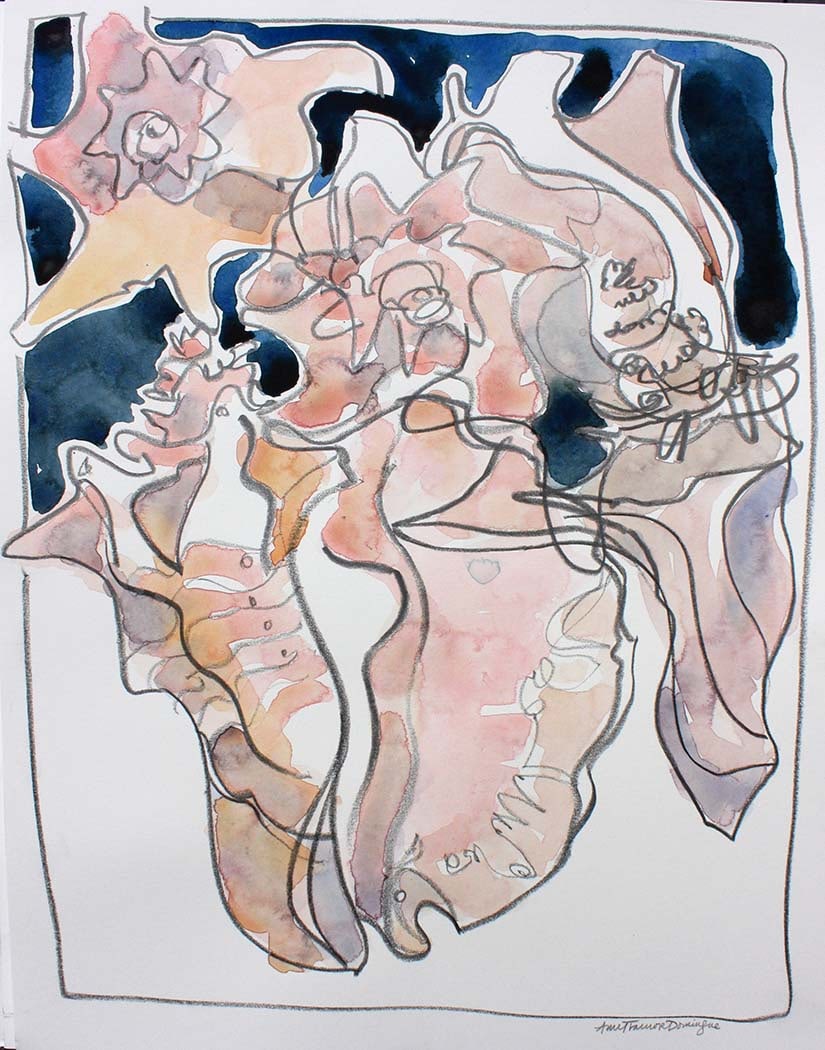 Conch Collage by Ann Trainor Domingue