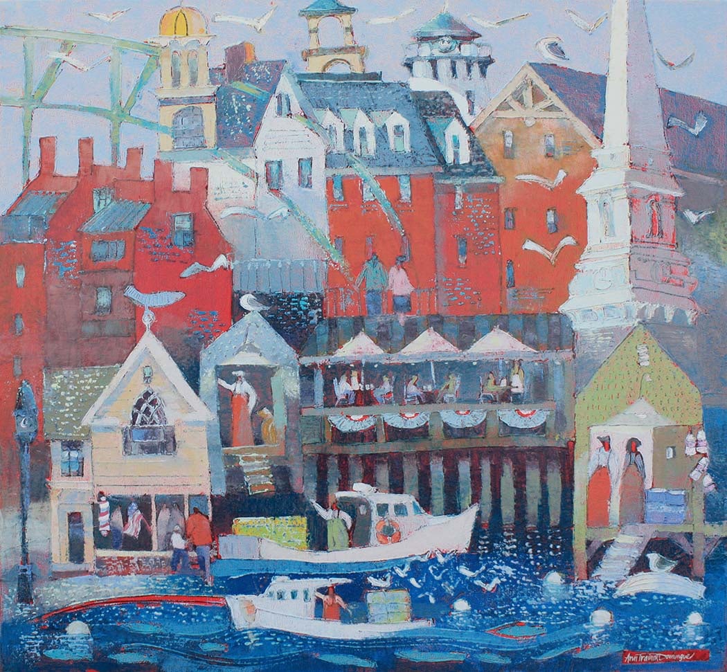Village Under the Bridges, Portsmouth by Ann Trainor Domingue