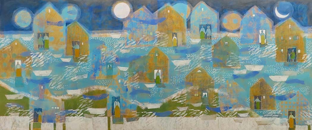 Village Neighborhood by Ann Trainor Domingue