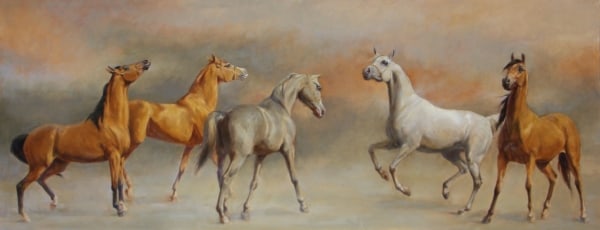 Arabian Council (right panel) by Ann Sherman