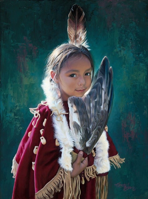 Feather Fan by Karen Noles