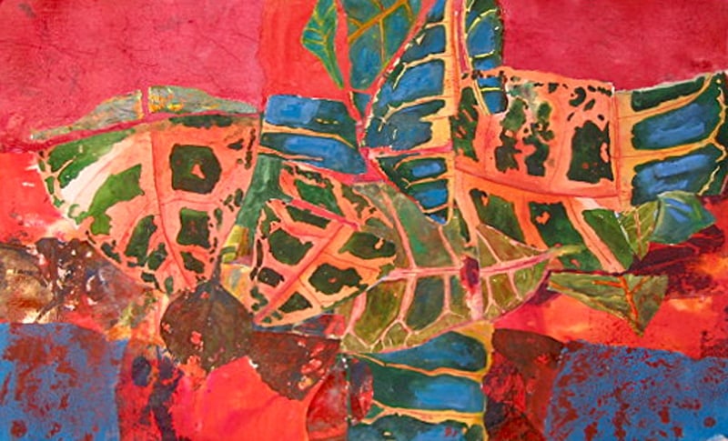 Croton Pinup by Diane Kent