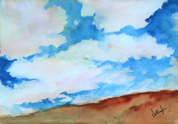 Cotton Clouds Roll Over the Hill by Calvin deRuyter