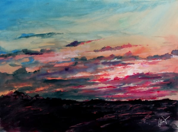 Rosey Sunset by Calvin deRuyter