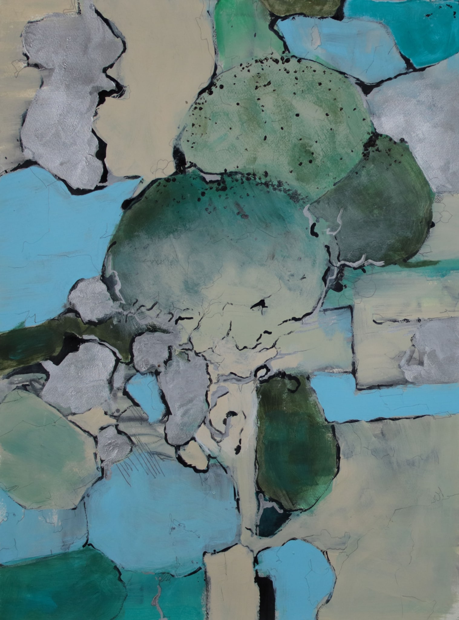 Silver Nuggets Under the Prickly Pear by Calvin deRuyter
