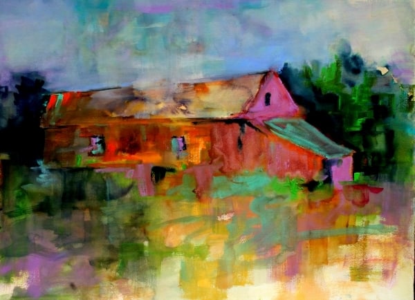 Sunrise on the Johnson Barn by Calvin deRuyter
